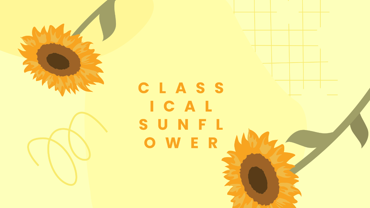 Free Elegant Sunflower Wallpaper Template