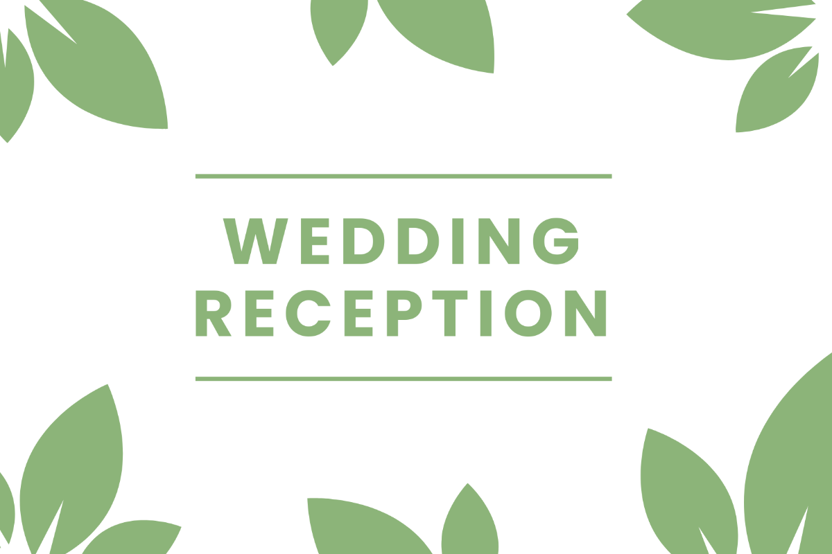 Basic Wedding Reception Card Template