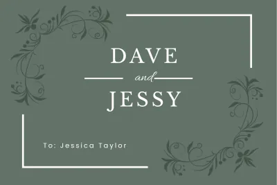 Free Casual Wedding Reception Card Template to Edit Online