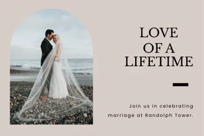 Free Blank Wedding Reception Card Template to Edit Online