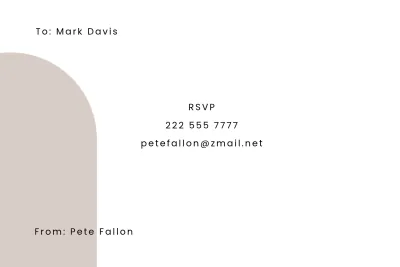 Free Blank Wedding Reception Card Template to Edit Online