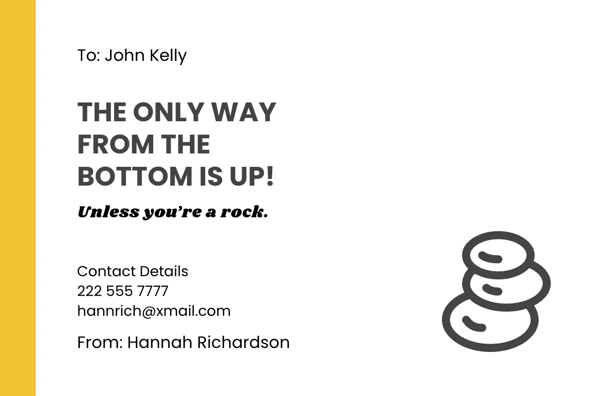 Free Funny Encouragement Card Template to Edit Online