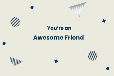 Free Modern Friendship Card Template to Edit Online