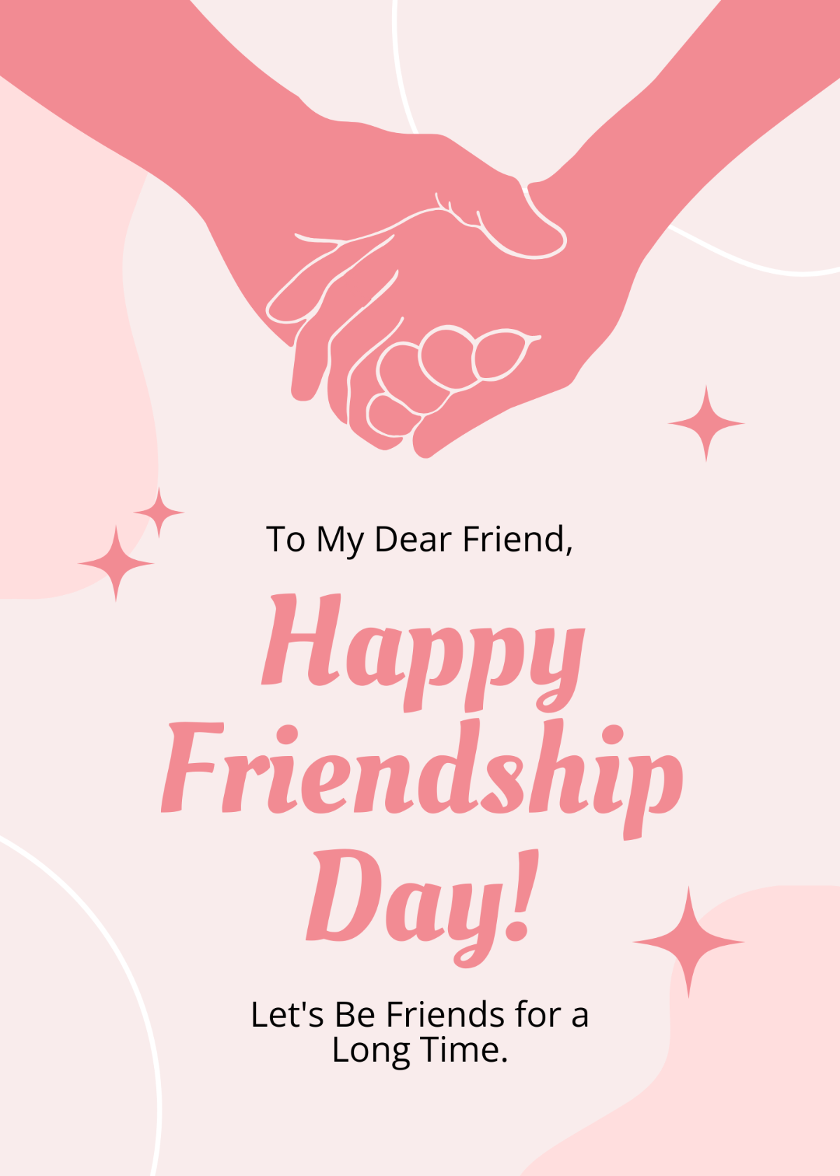 Beautiful Friendship Day Card Template