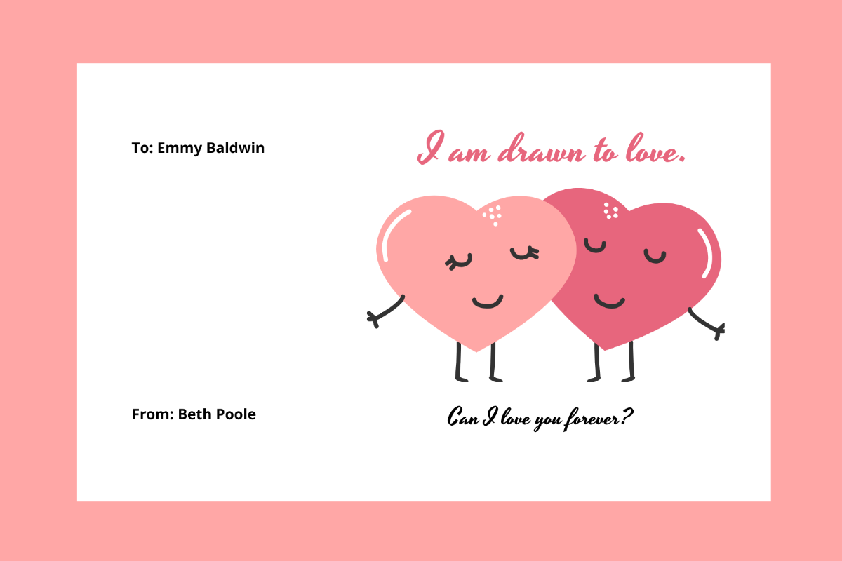 Free Simple Love Card Template