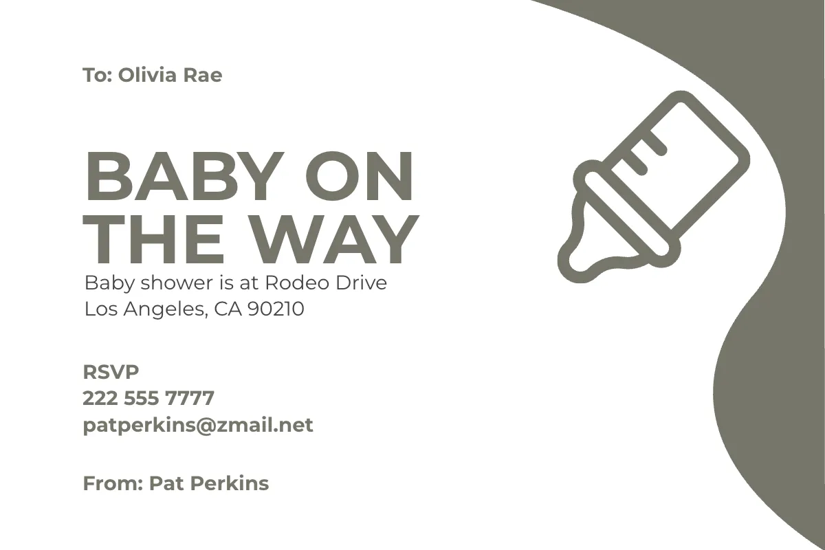 Free New Baby Shower Card Printable Template to Edit Online