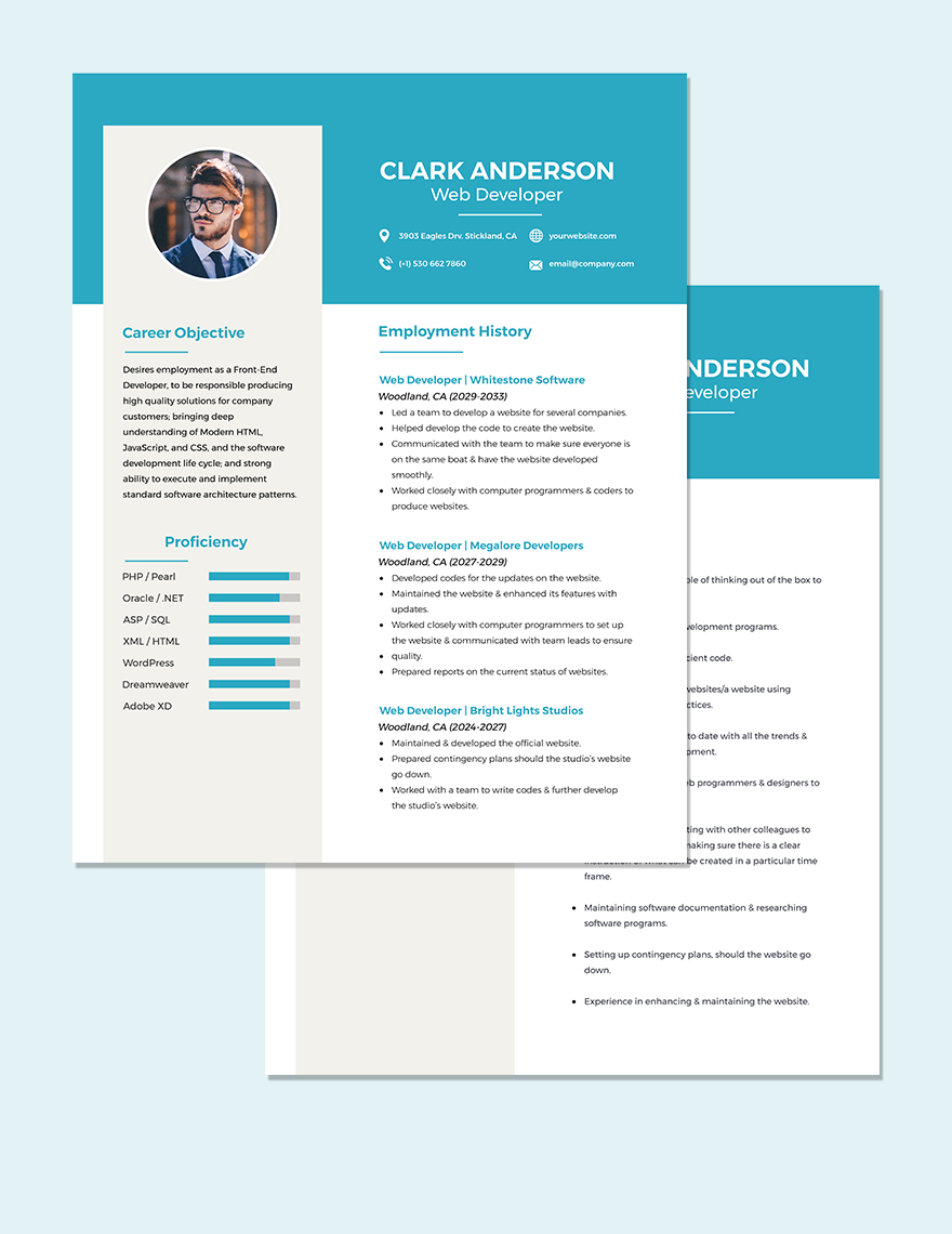 Sample Resume Template in Apple Pages, Imac - FREE Download | Template.net