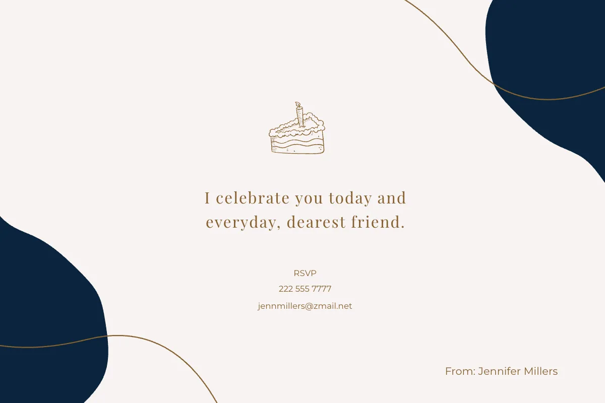 Free Birthday Friendship Card Template to Edit Online