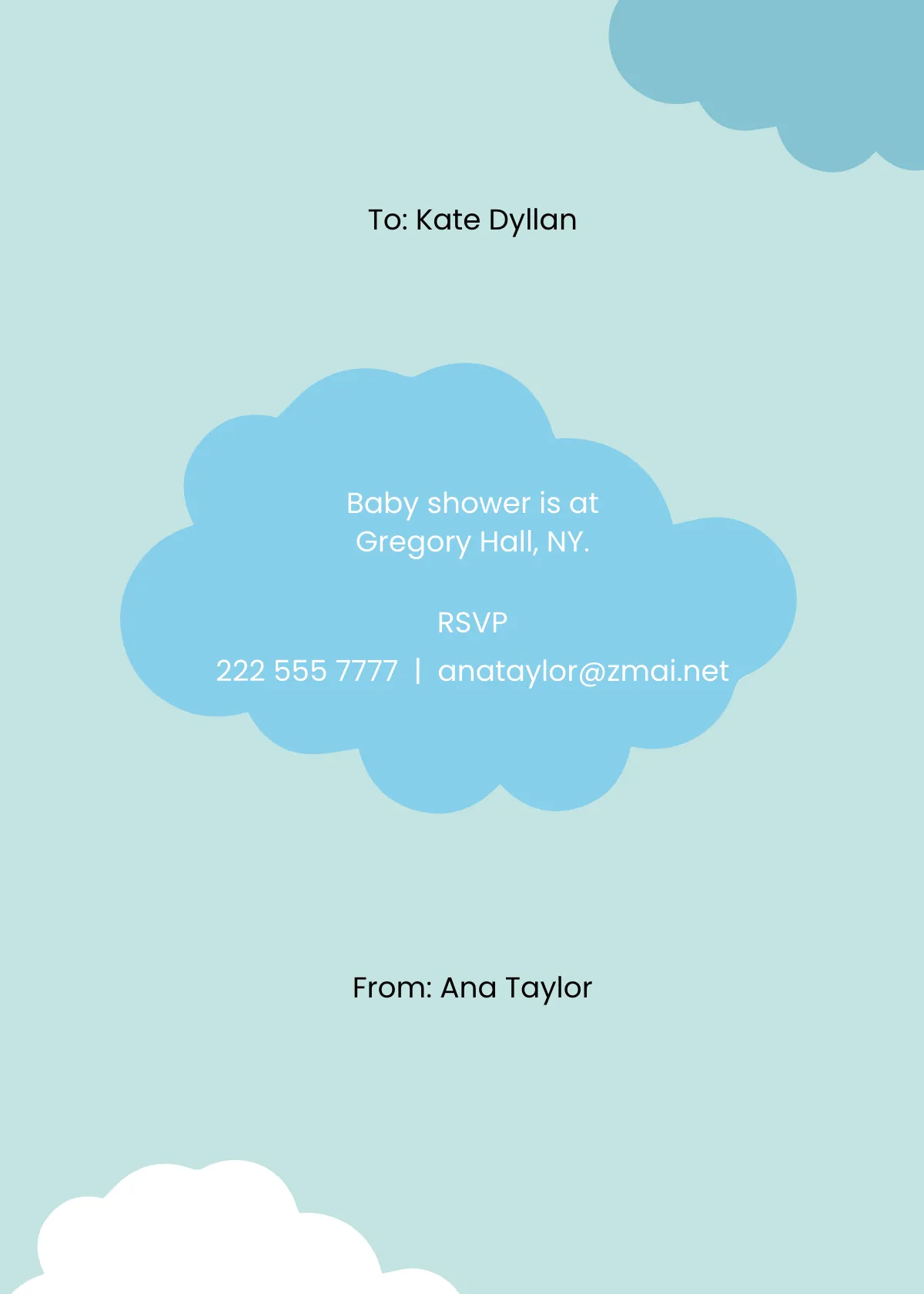 Free Funny Baby Shower Card Printable Template to Edit Online