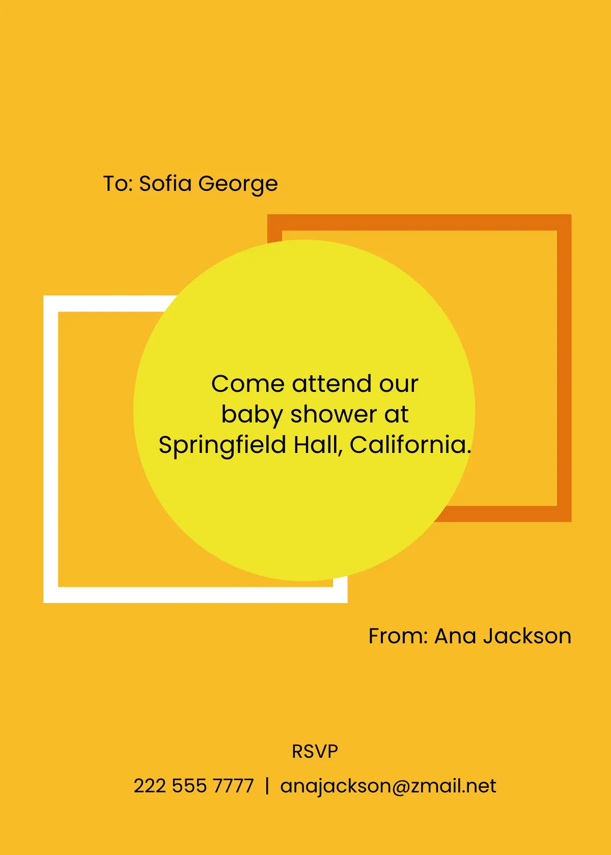 Free Abstract Baby Shower Card Printable Template to Edit Online