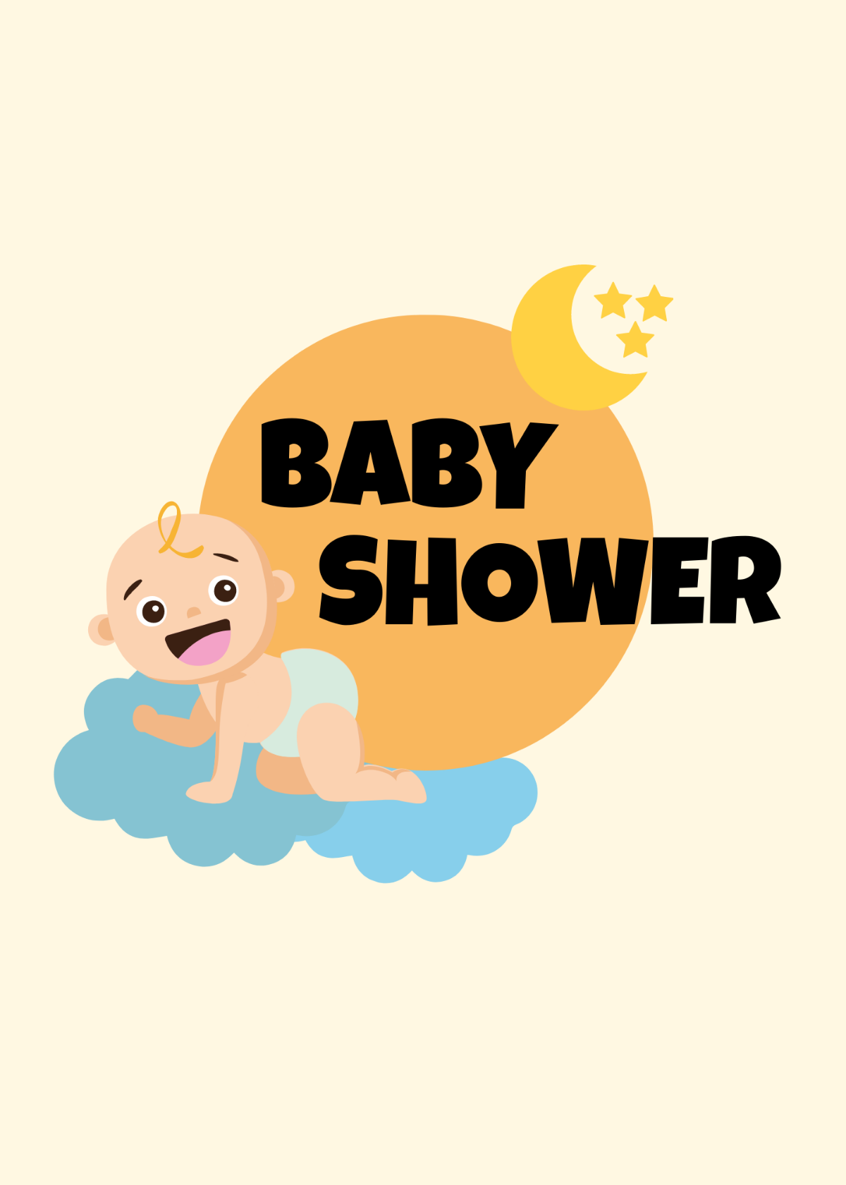 Minimalist Baby Shower Card Printable Template