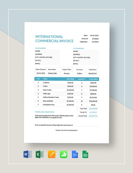 international-commercial-invoice