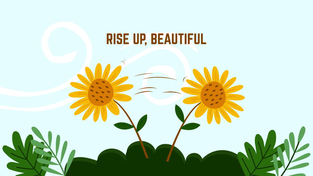 Free Animated Sunflower Wallpaper Template