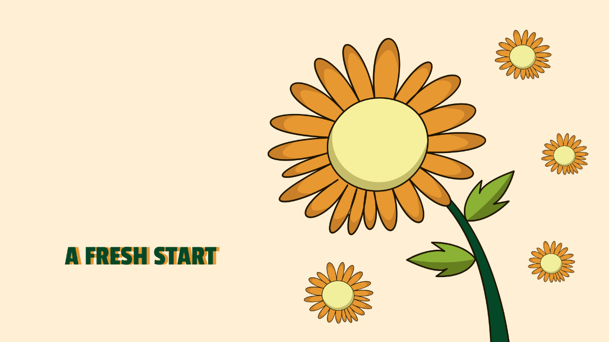 Free Cartoon Sunflower Wallpaper Template