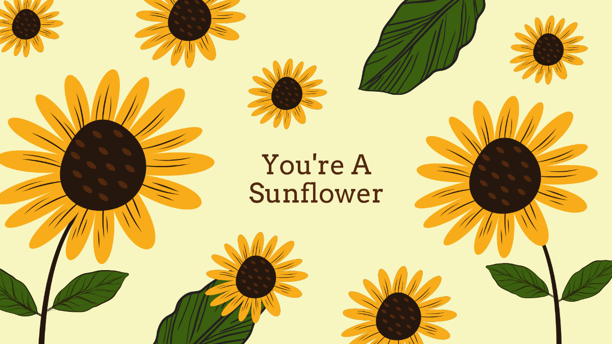 Free Vintage Sunflower Wallpaper Template