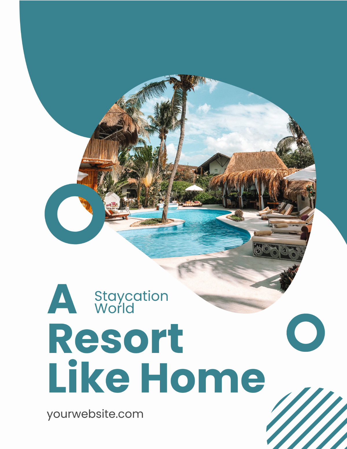 Resort Staycation Promotion Flyer Template - Edit Online & Download