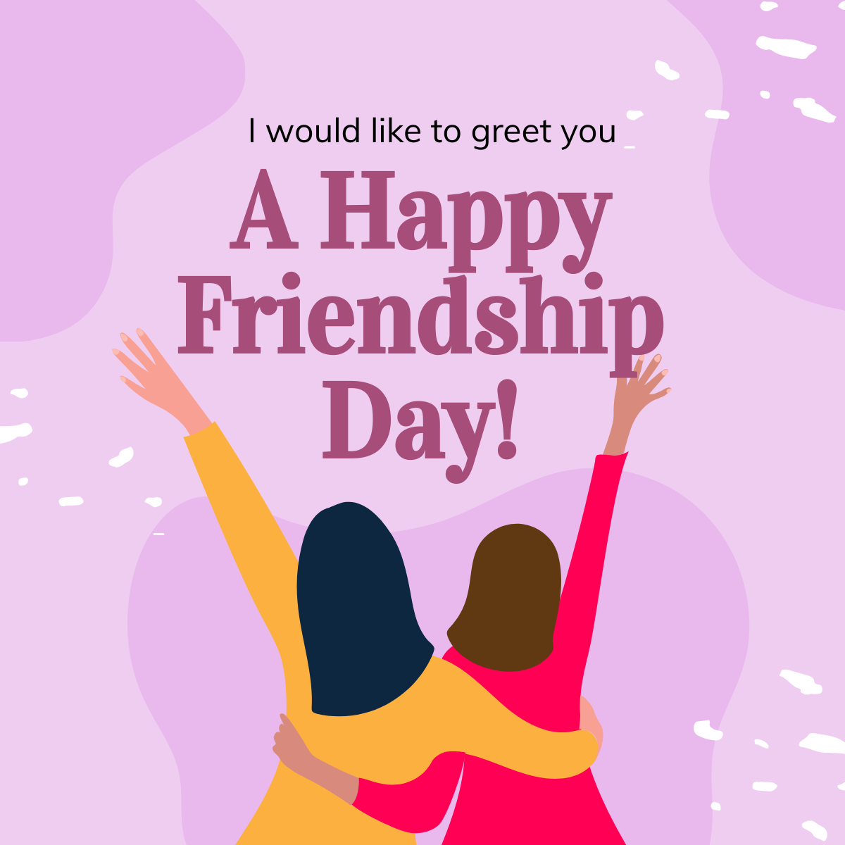 Happy Friendship Day Linkedin Post Template