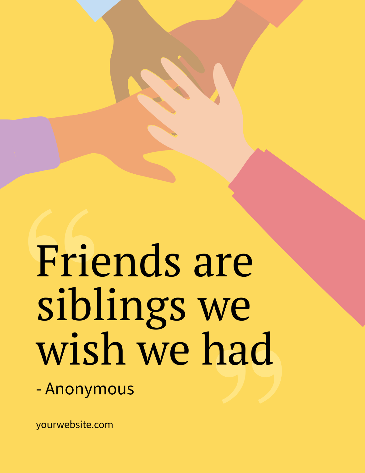 Friendship Day Quote Flyer Template - Edit Online & Download