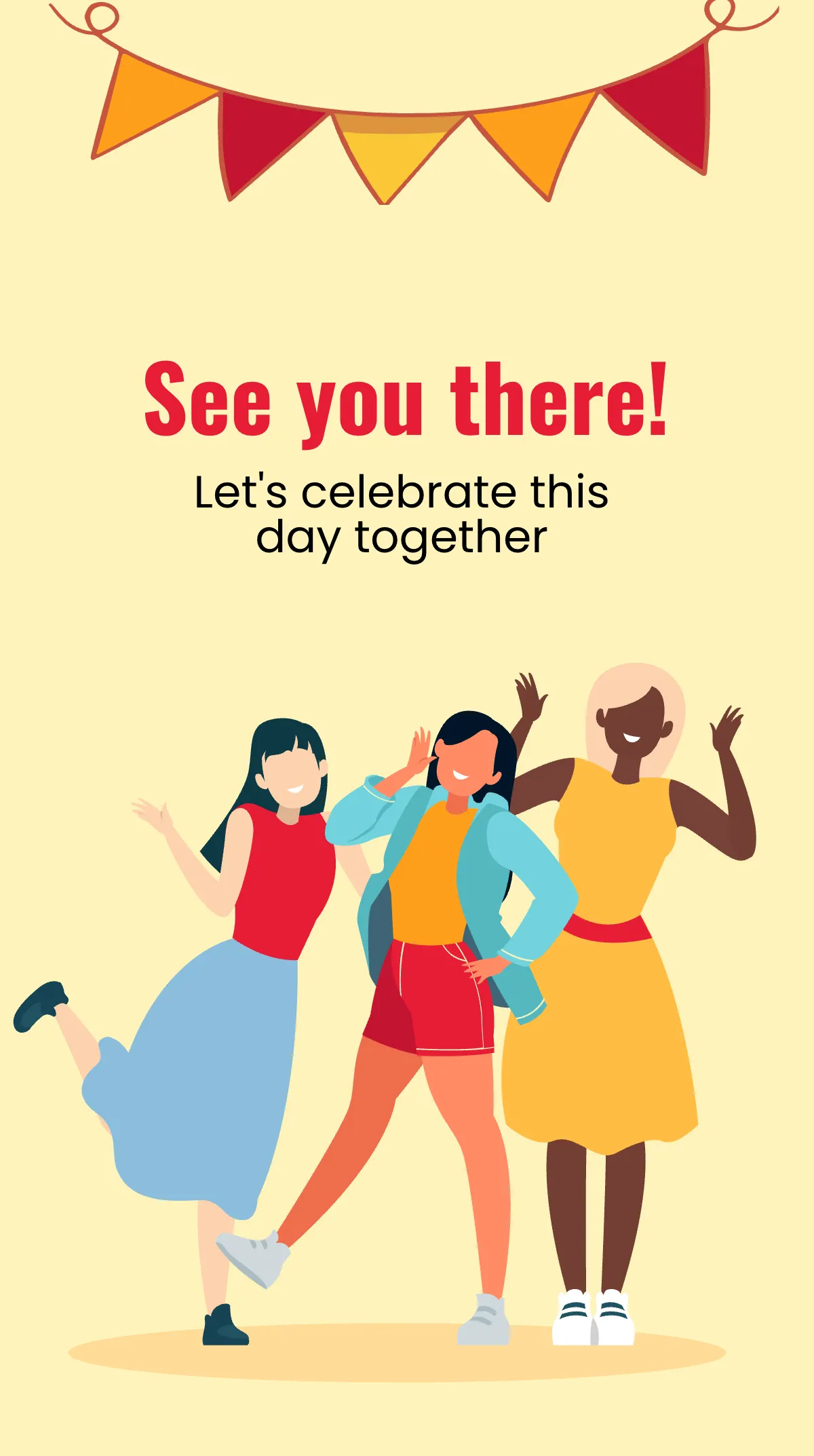 Free Friendship Day Party Instagram Story Template to Edit Online