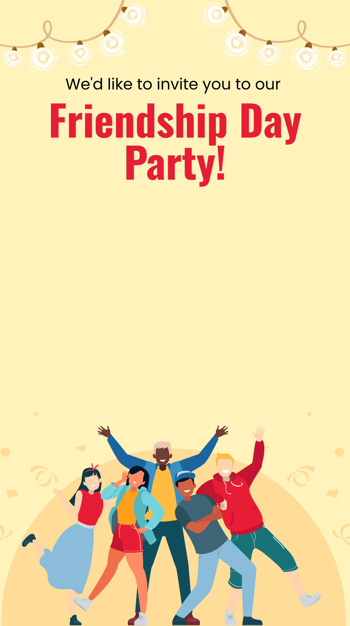 Friendship Day Party Snapchat Geofilter Template