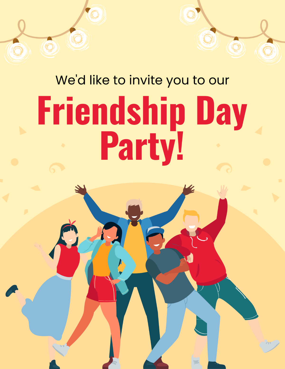 Friendship Day Party Flyer Template