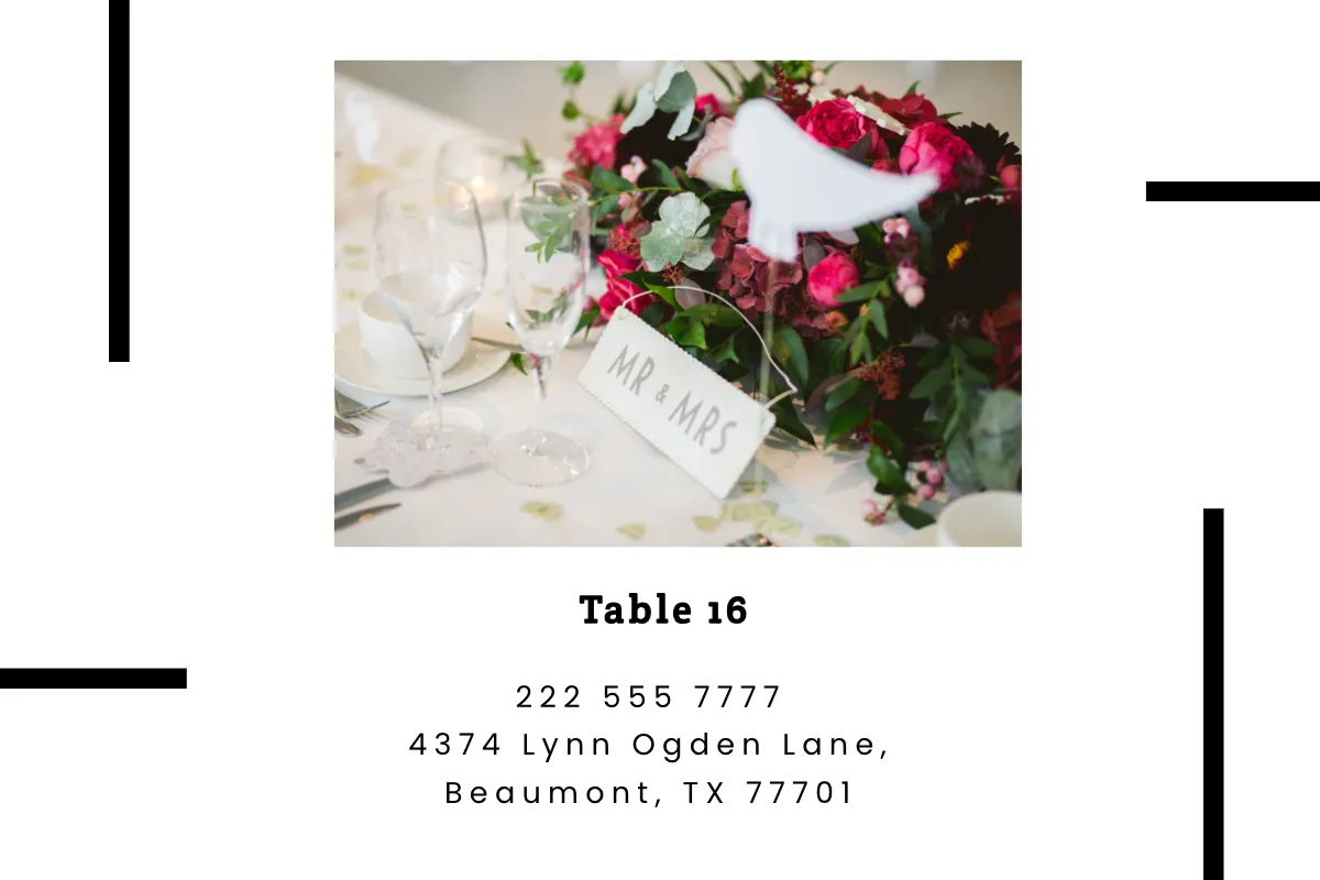 Free Wedding Tent Card Template to Edit Online