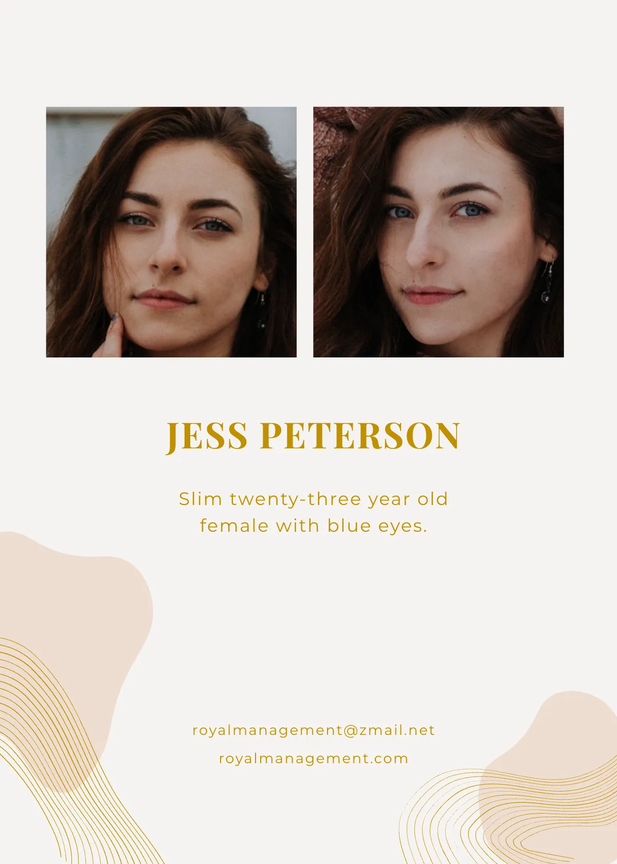 Free Printable Comp Card Template to Edit Online