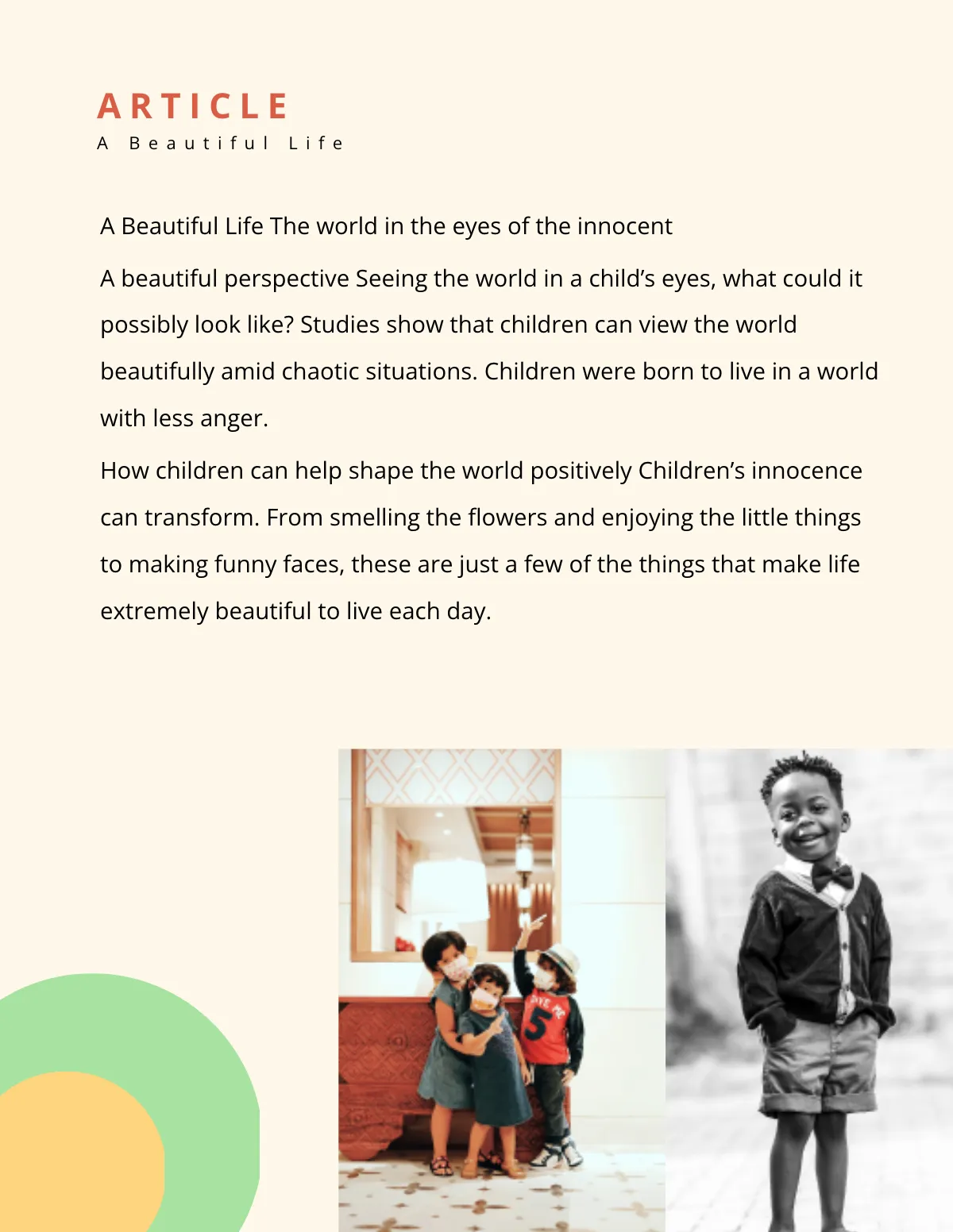 Free Children's eBook Template to Edit Online