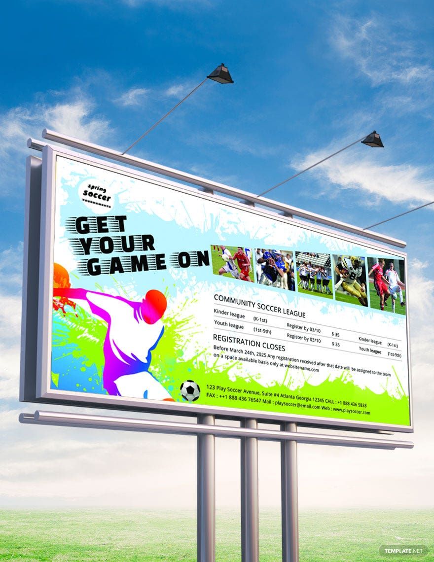 Soccer Billboard Banner Template
