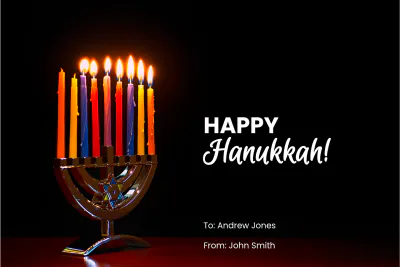 Free Hanukkah Celebration Card Template to Edit Online