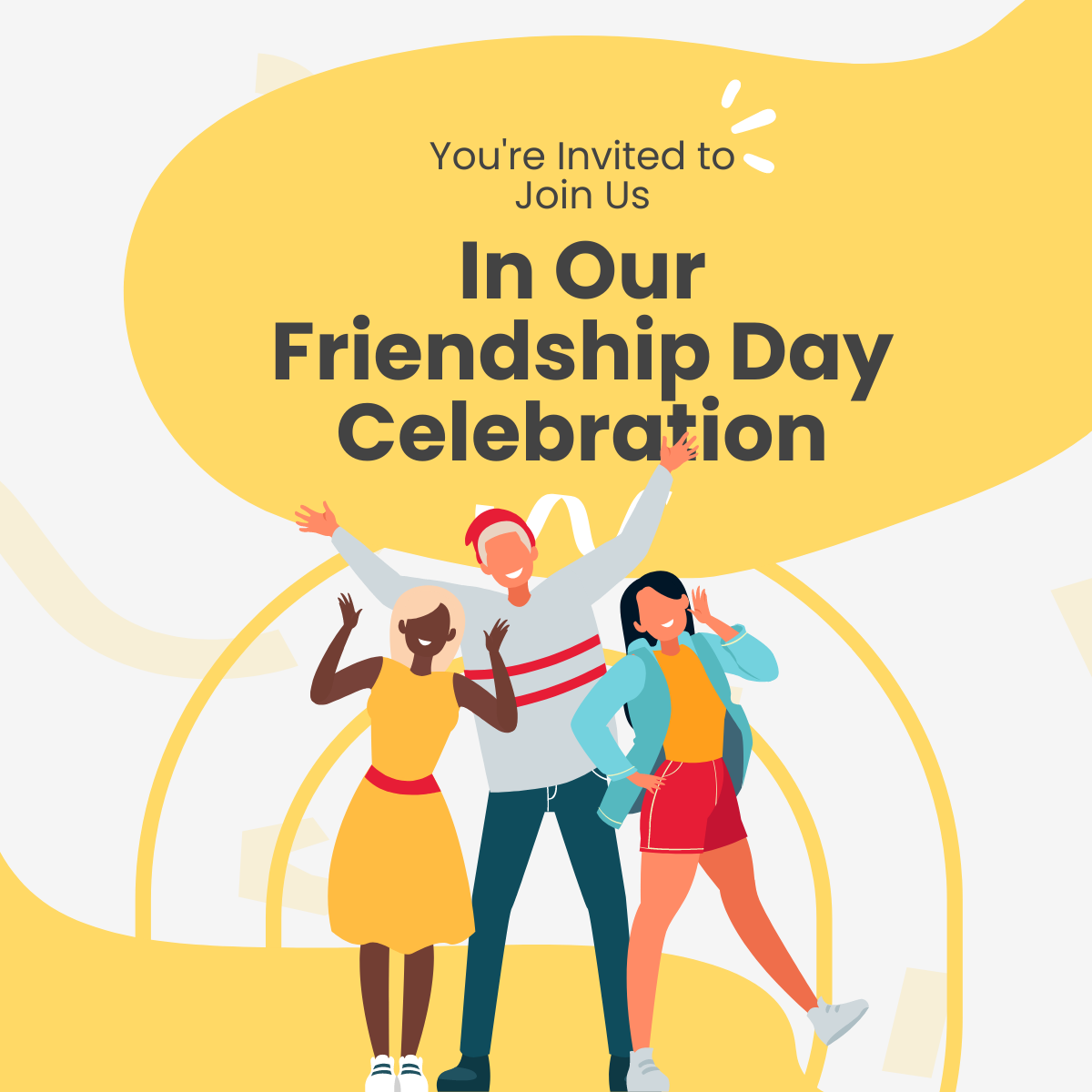 Friendship Day Celebration Linkedin Post Template