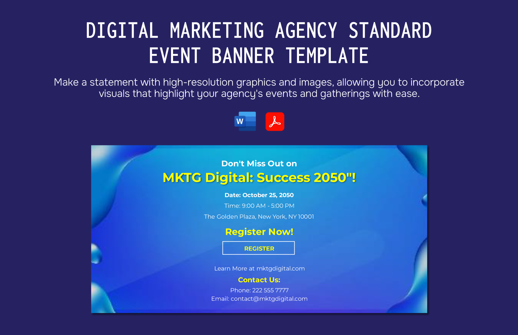 Digital Marketing Agency Standard Event Banner Template