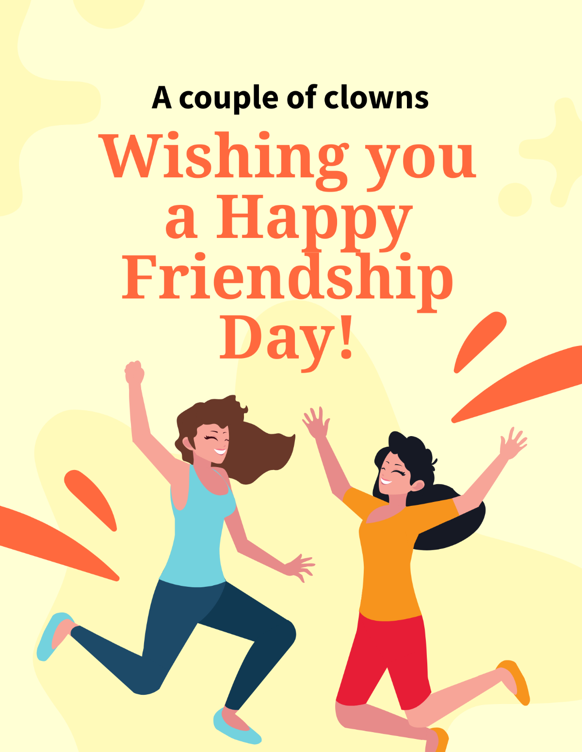Funny Friendship Day Flyer Template