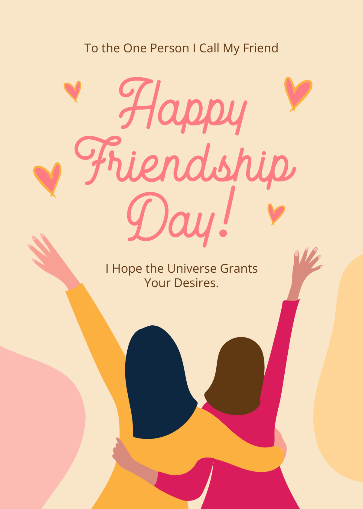 Friendship Day Wishes Card Template