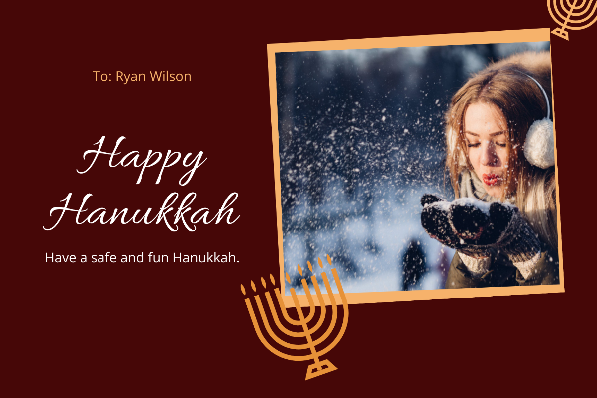 Free Photo Hanukkah Card Template