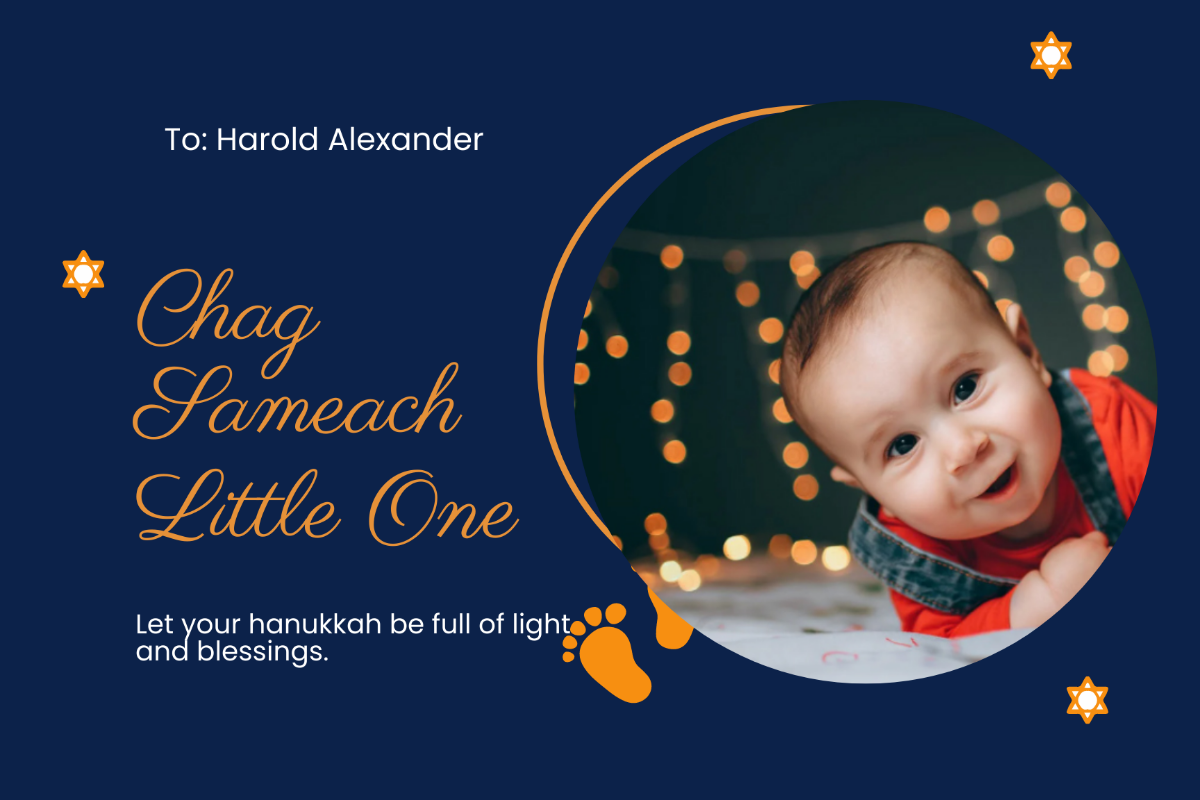 Free Baby Hanukkah Card Template