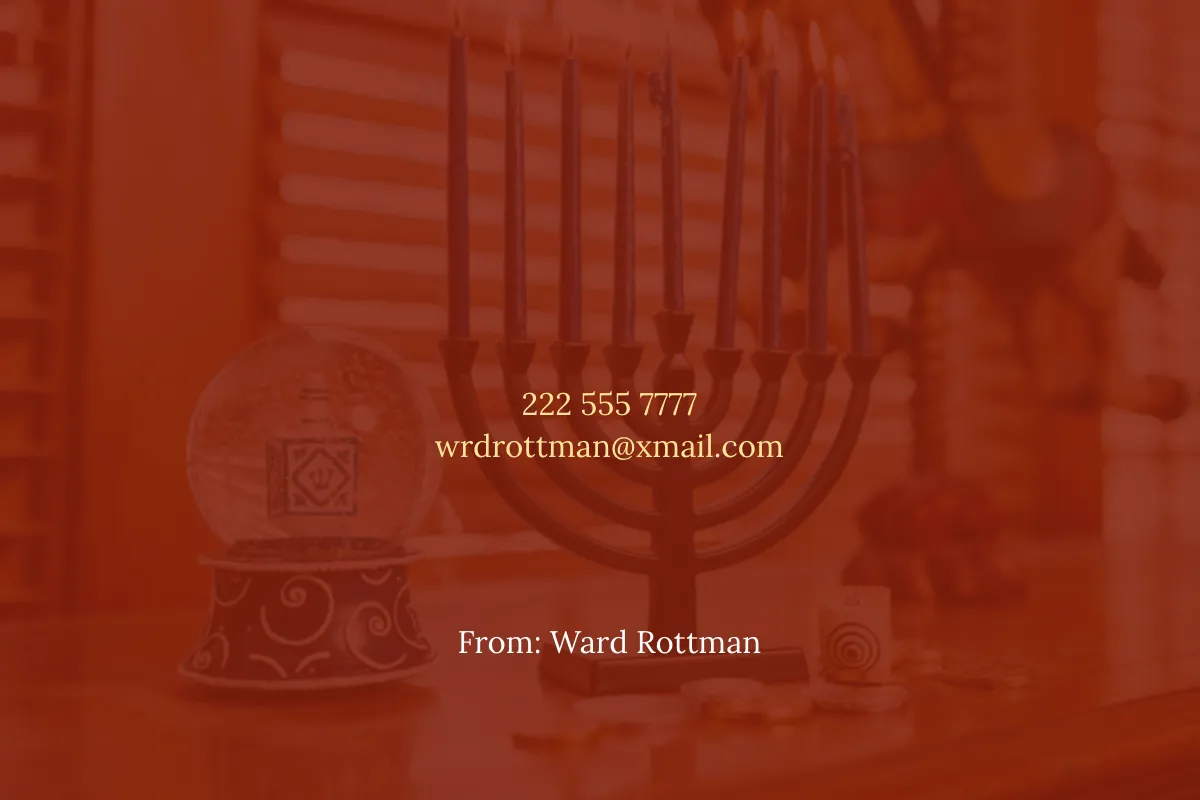 Free Simple Hanukkah Card Template to Edit Online