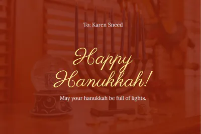 Free Simple Hanukkah Card Template to Edit Online
