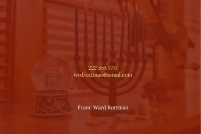 Free Simple Hanukkah Card Template to Edit Online