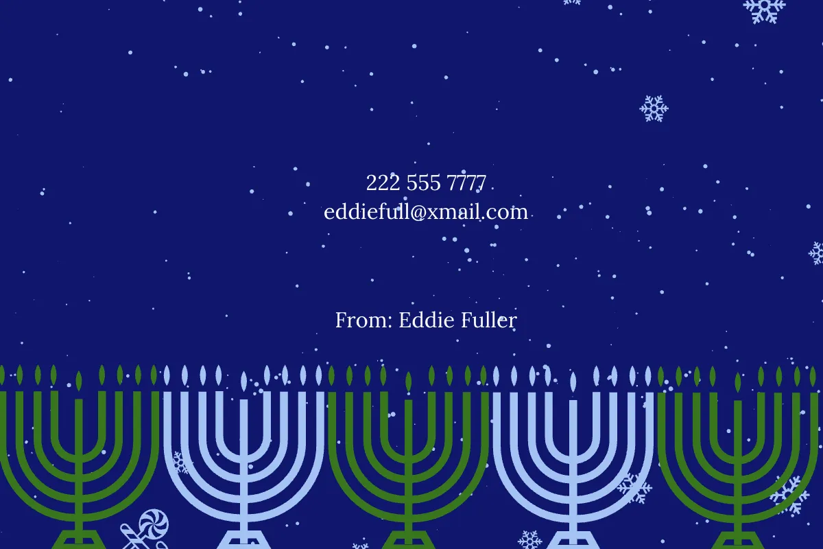 Free Creative Hanukkah Card Template to Edit Online