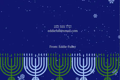 Free Creative Hanukkah Card Template to Edit Online