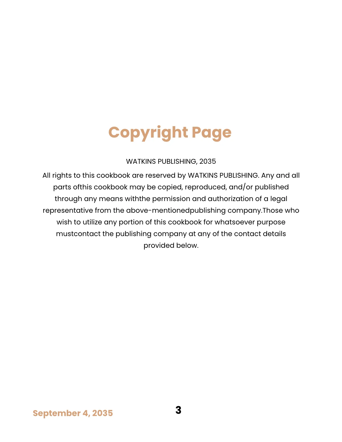 Free Minimal Online Cookbook Template to Edit Online