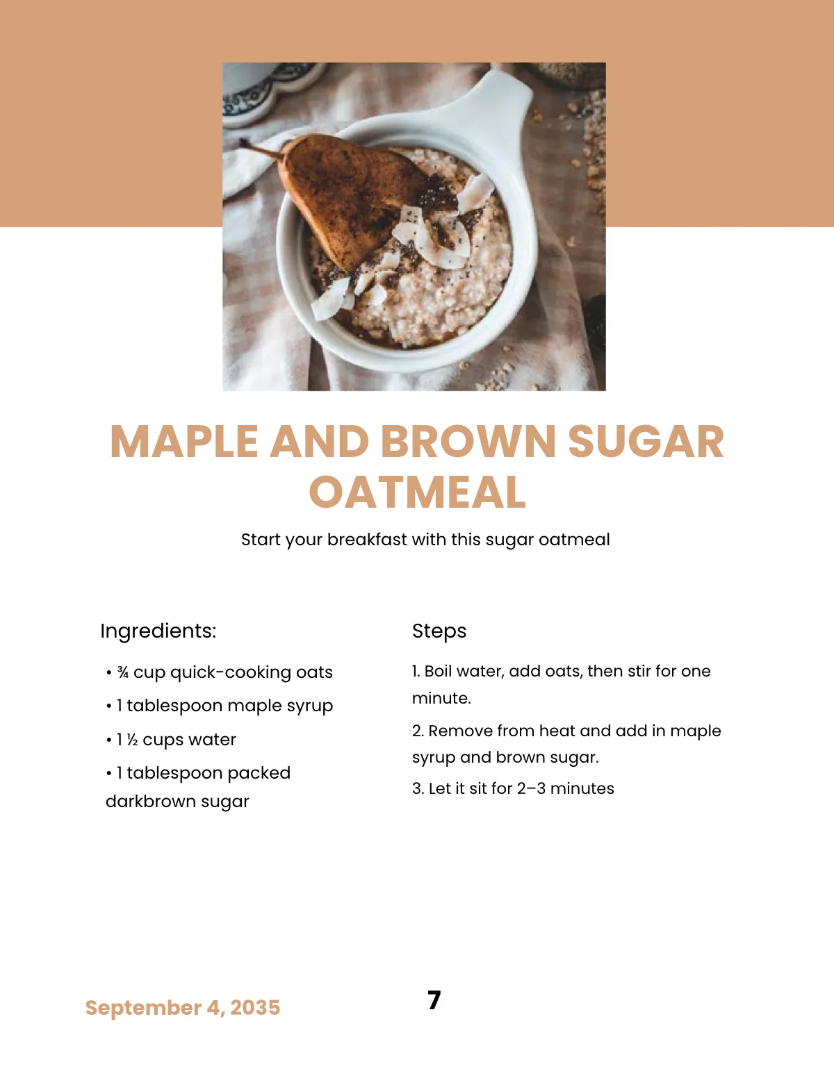 Free Minimal Online Cookbook Template to Edit Online