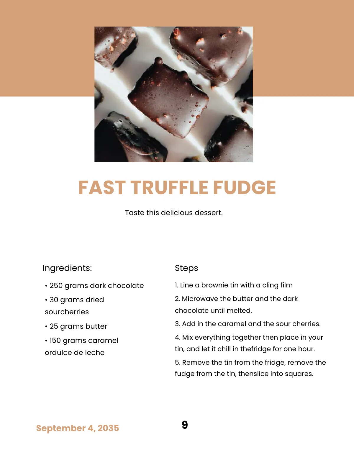 Free Minimal Online Cookbook Template to Edit Online