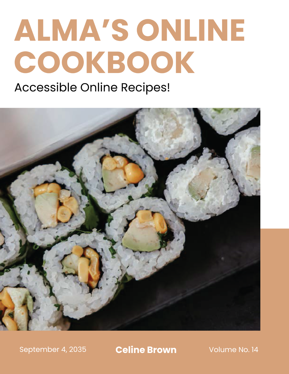 Free Minimal Online Cookbook Template