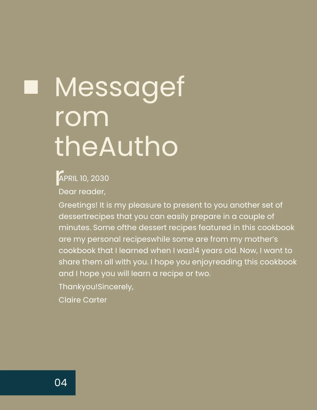 Free Elegant Online Cookbook Template to Edit Online