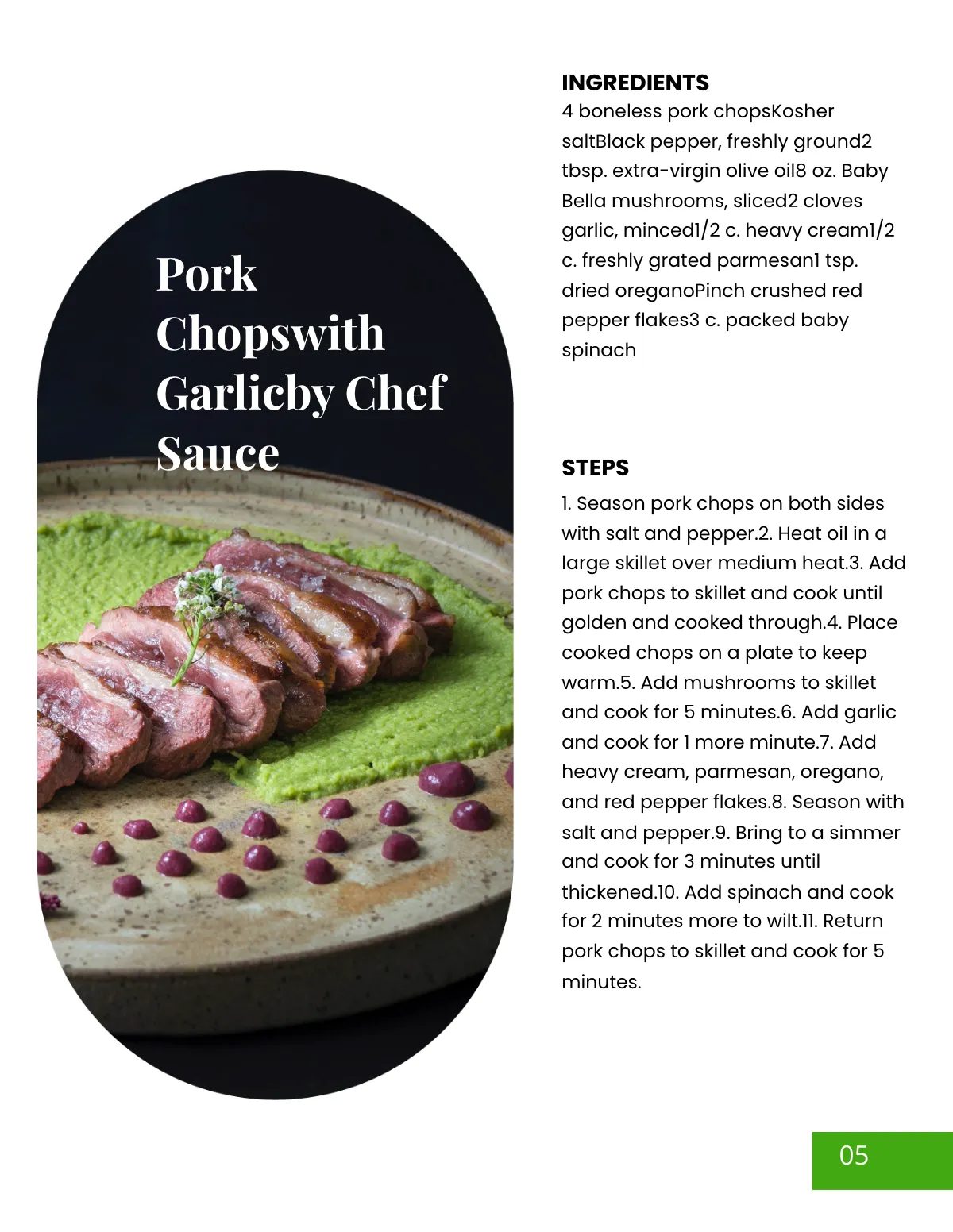 Free Digital Recipe Cookbook Template to Edit Online