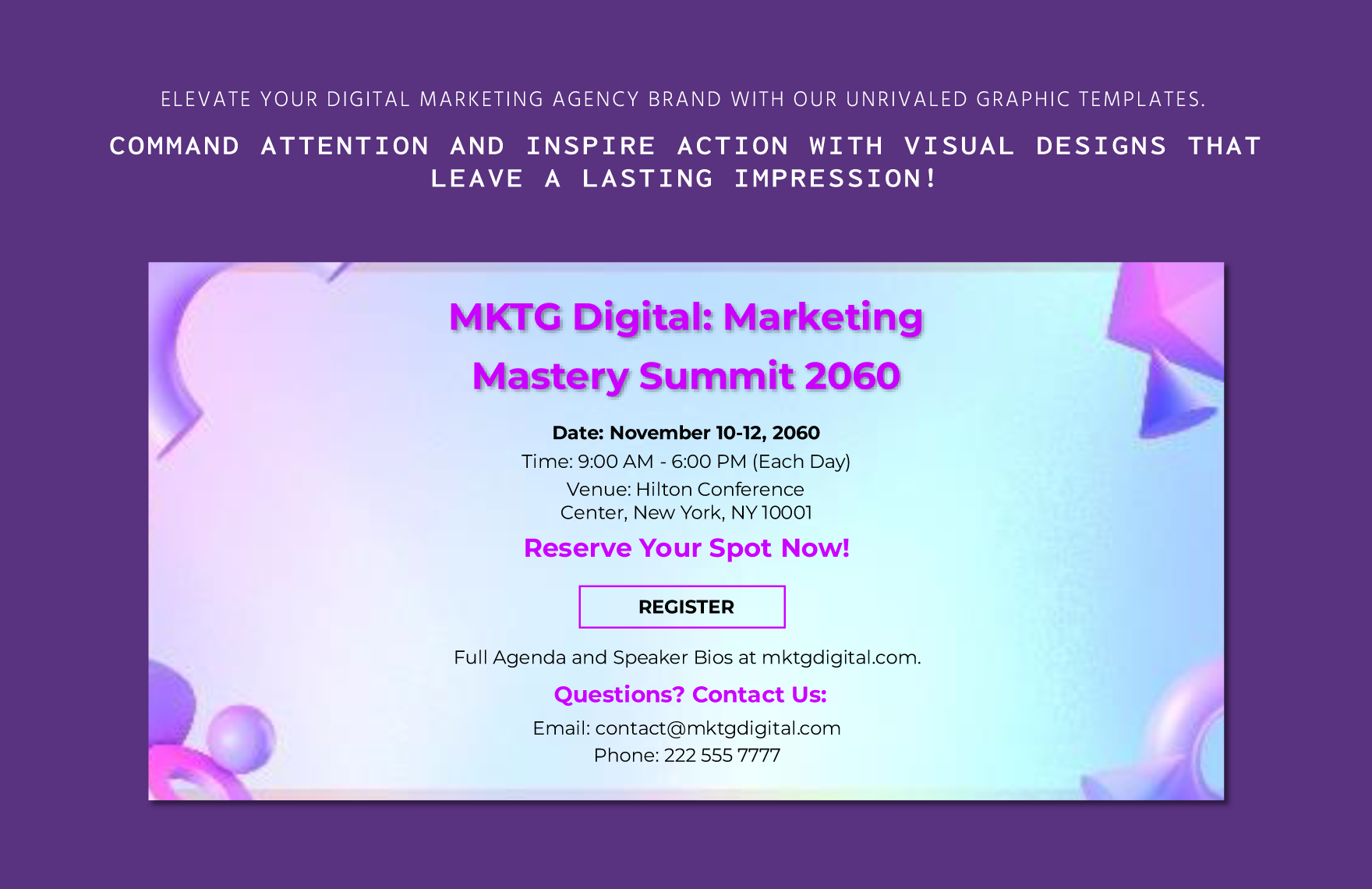 Digital Marketing Agency Large Format Event Banner Template