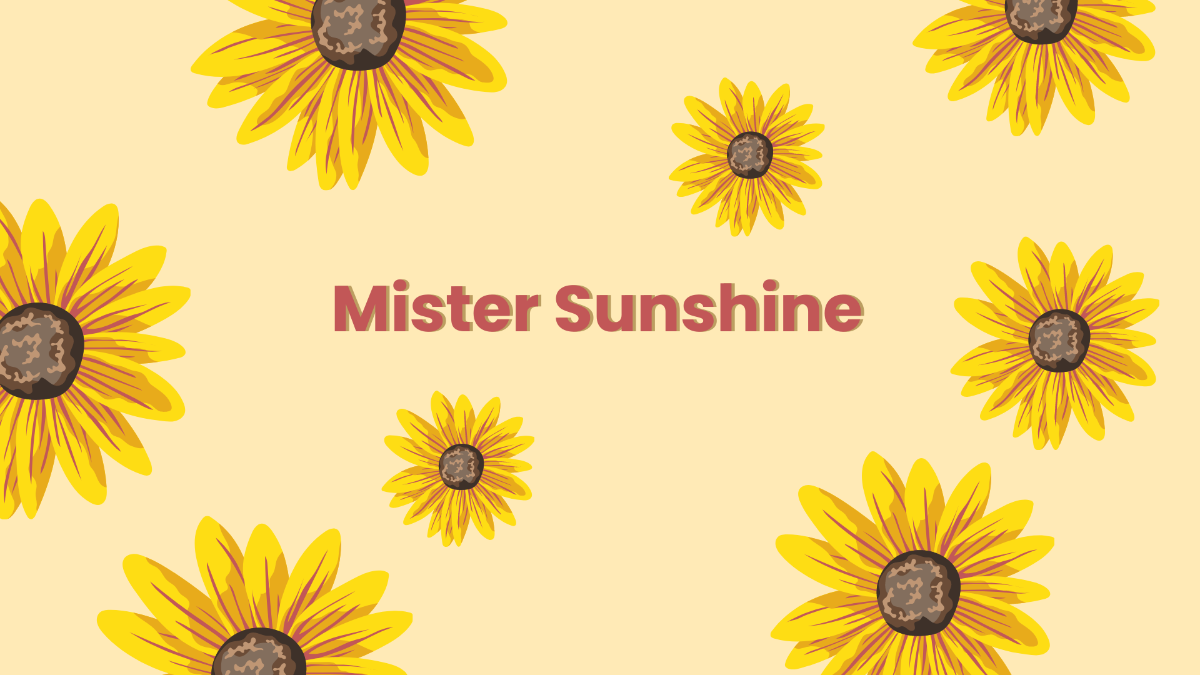 Retro Sunflower Wallpaper Template