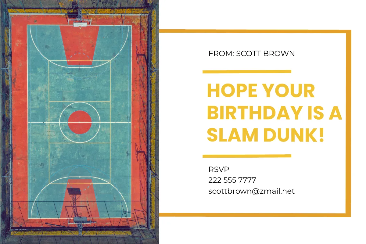 Free Printable Basketball Card Template to Edit Online